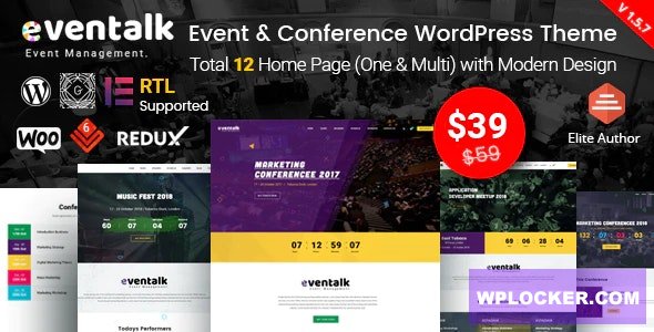 EvnTalk v1.6.2 - Event Conference WordPress Theme