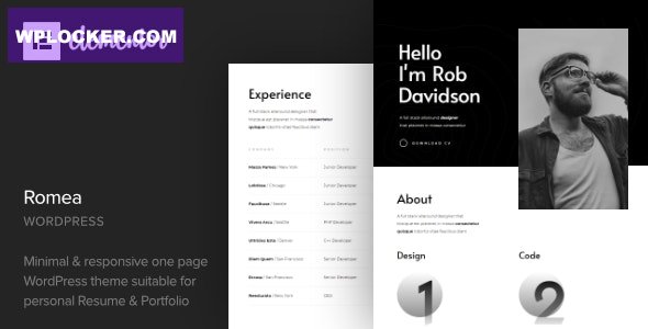 Romea v1.2 - Personal Portfolio WordPress Theme
