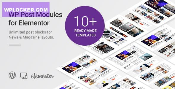 WP Post Modules for NewsPaper and Magazine Layouts (Elementor Addon) v2.5.1