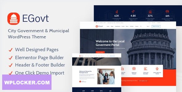 EGovt v1.6.7 - City Government WordPress Theme