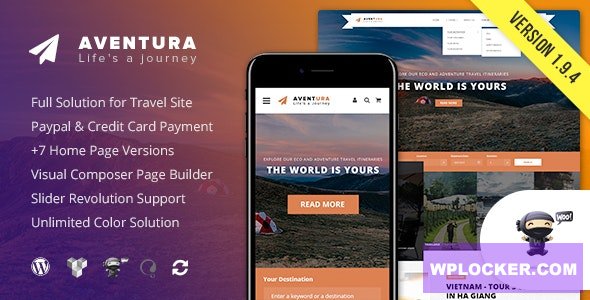 Aventura v2.7.7 - Travel & Tour Booking System Theme