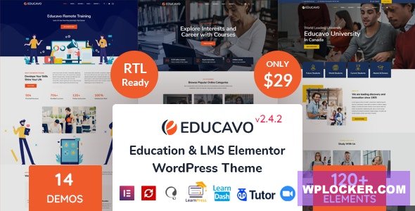 Educavo v3.4.5 - Online Courses & Education WordPress Theme