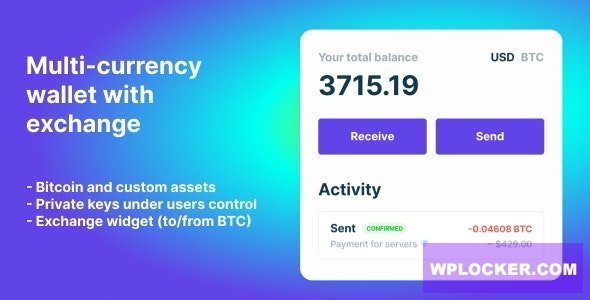 Bitcoin, Ethereum, ERC20 crypto wallets with exchange v1.1.1467
