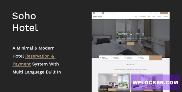 Soho Hotel v4.0.2 - Responsive Hotel Booking WP Theme