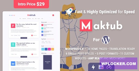 Maktub v2.0.6 - Minimal & Lightweight Blog for WordPress