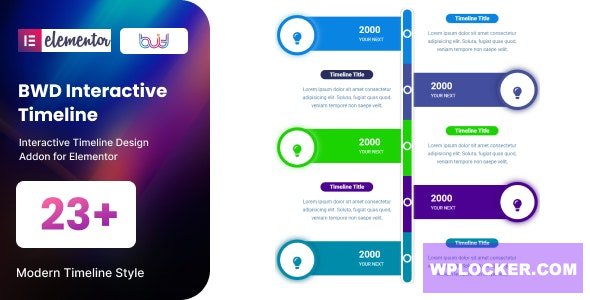 Interactive Timeline addon for elementor v1.0