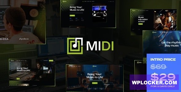 Midi v1.22.0 - Sound & Music Production WordPress Theme