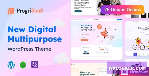 ProgriSaaS v1.1.0 - Creative Landing Page WordPress Theme