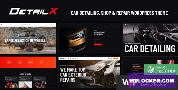 DetailX v1.0 - Car Detailing, Shop & Repair WordPress Theme