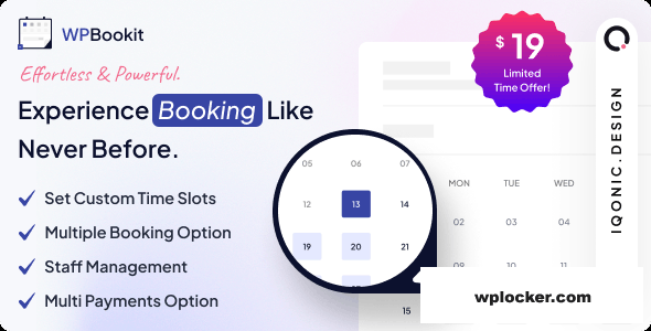 WPBookit v1.6.15 - Appointment Booking WordPress Plugin