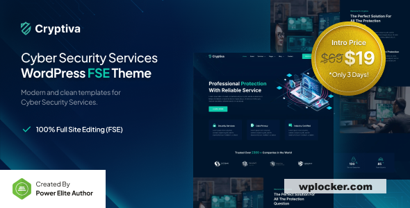 Cryptiva v1.0.3 - Cyber Security Services FSE WordPress Theme