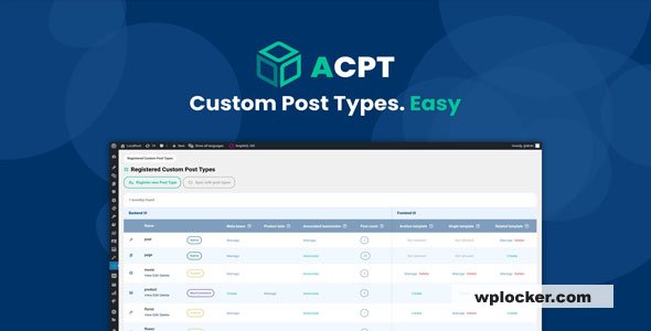 Advanced Custom Post Types (ACPT) v2.0.66